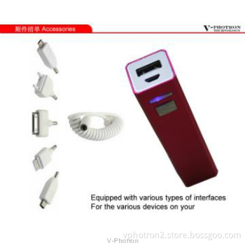 new lipstick design USB chager power bank 2600mah